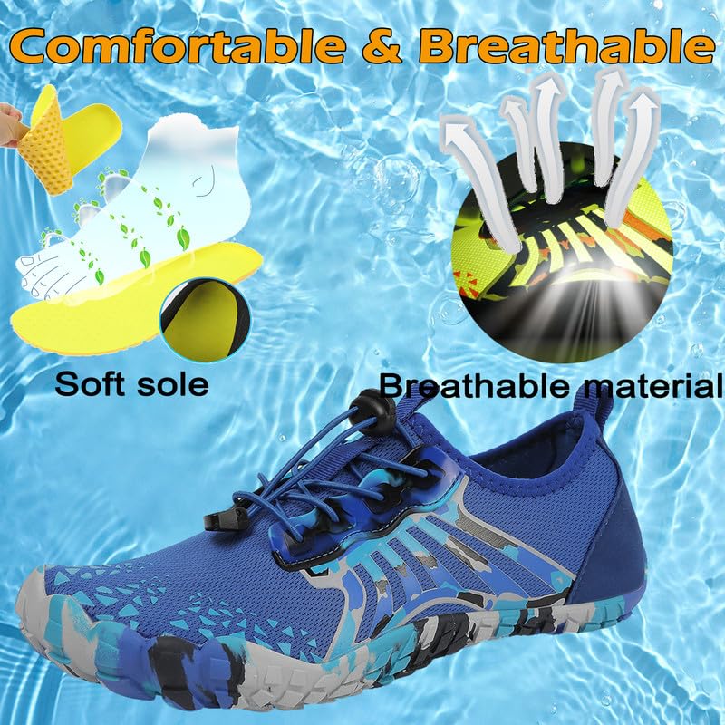 LIZRHA Water Shoes for Men and Women Quick Dry Aqua Swim Barefoot Shoes for Outdoor Fishing Beach Pool Boat Surfing Walking Water Park and Yoqa Activities - Image 2